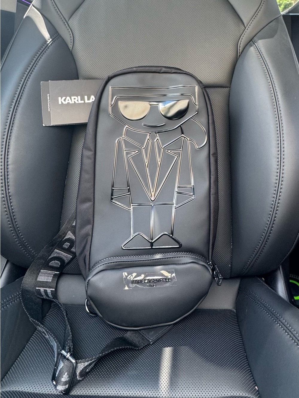Karl Lagerfeld Paris K/Ikonik Black Backpack Unisex